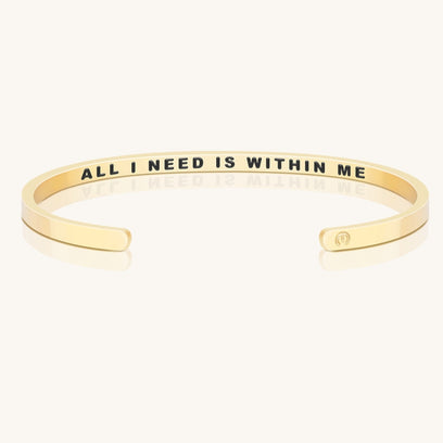 All I Need Is Within Me - Within Hidden Message Inspirational Mantra Bracelet - MantraBand