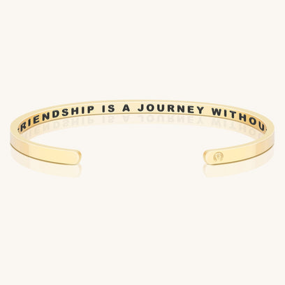 A True Friendship Is A Journey Without An End - Within Hidden Message Inspirational Mantra Bracelet - MantraBand