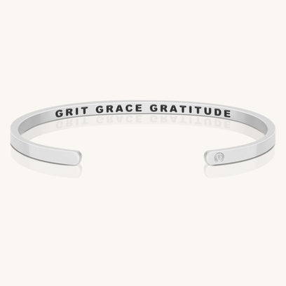Grit Grace Gratitude - Within Hidden Message Inspirational Mantra Bracelet - MantraBand