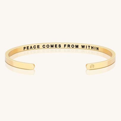 Peace Comes From Within - Within Hidden Message Inspirational Mantra Bracelet - MantraBand
