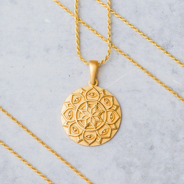 Mandala Crafts Cage Necklace Pendant with Necklace Cord – Gold Spiral –  MudraCrafts